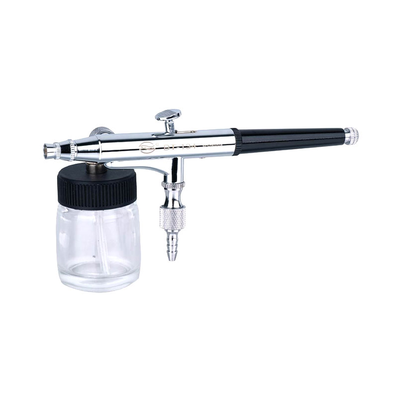 2OPTION Dvojitá akčná šálka BT-134 Airbrush so sklenenou fľašou pre telové umenie, nechtové umenie a zdobenie koláča airbrush